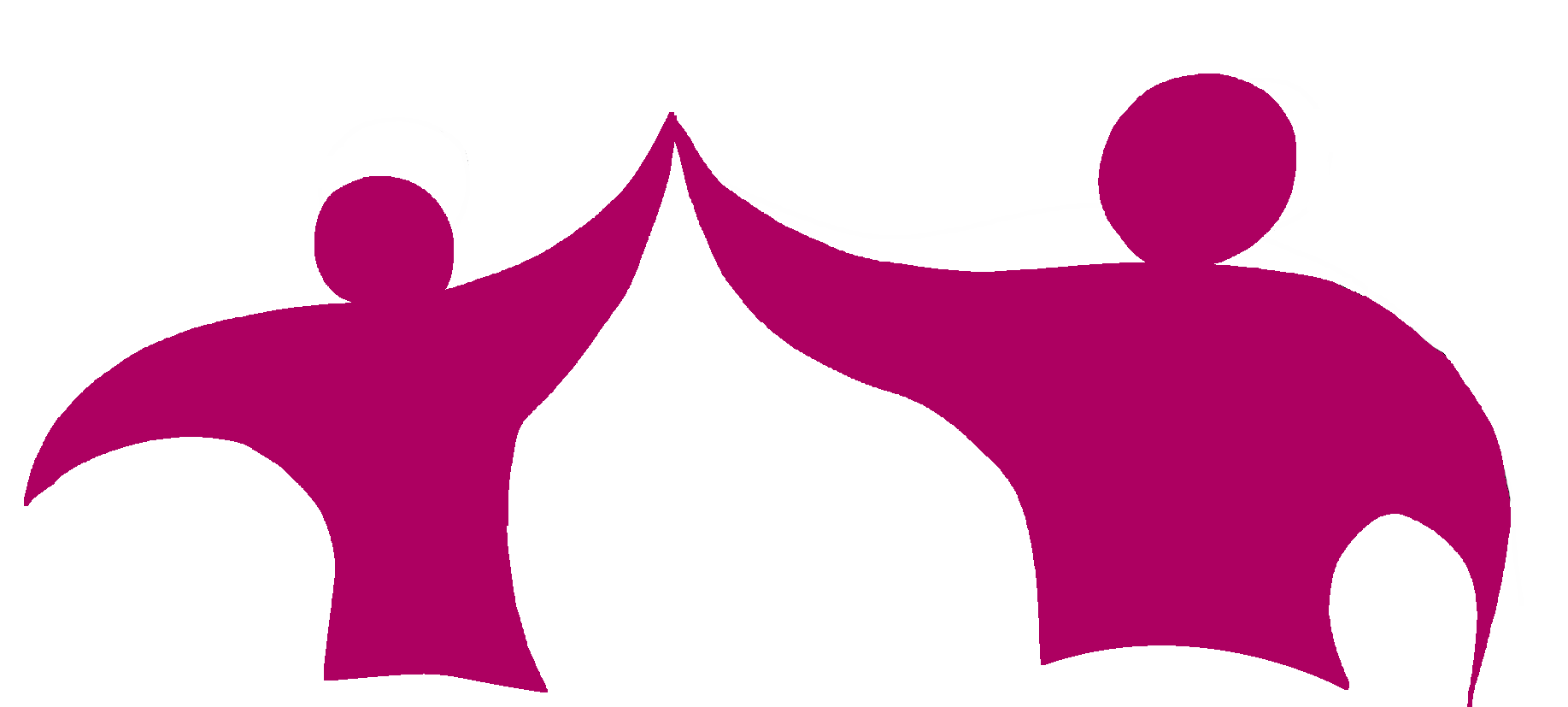 a hand drawing of two people holding hands